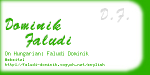 dominik faludi business card